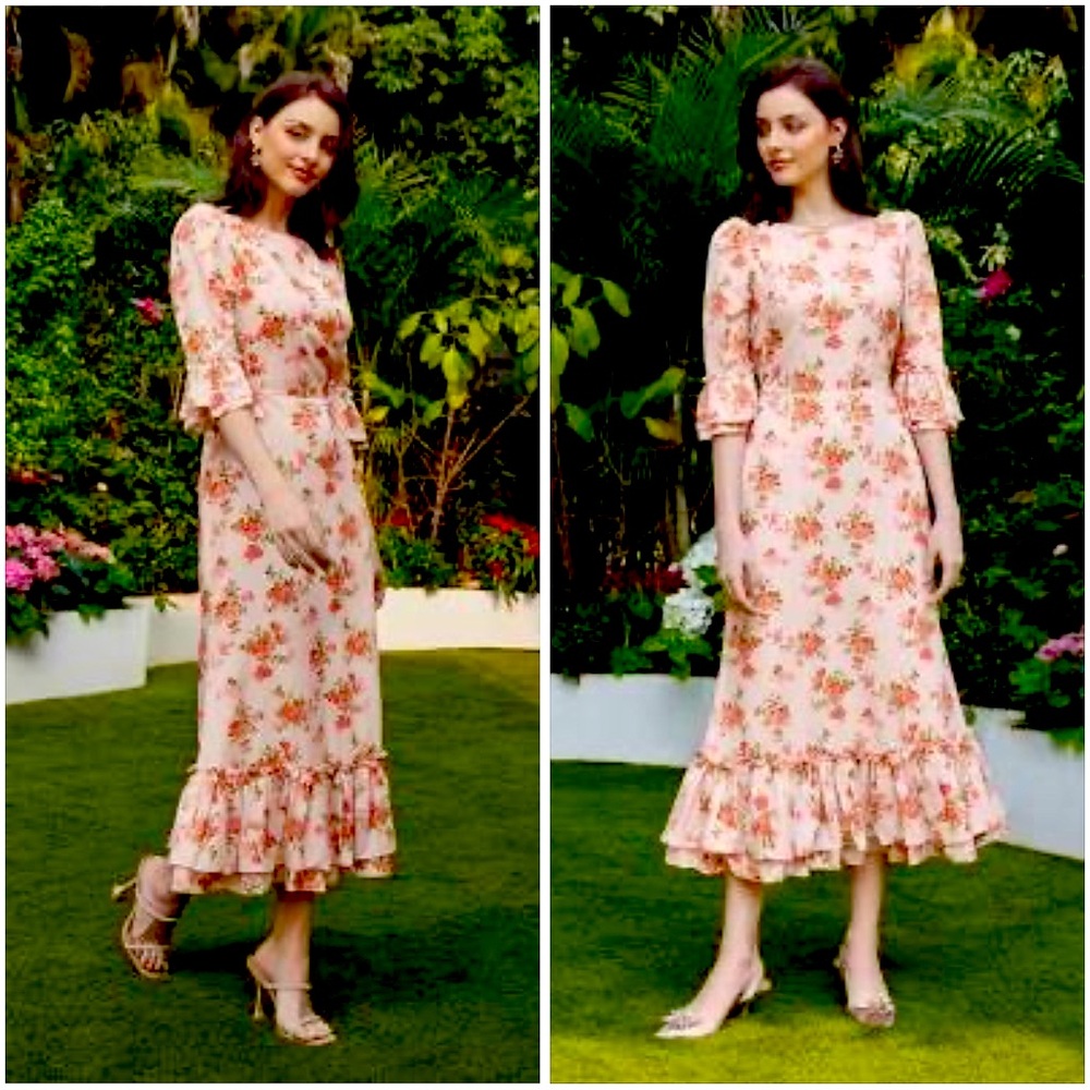 Lait Collection Roses “Caroline” Midi XS NWT